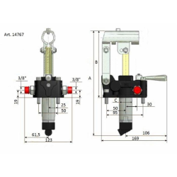 POMPA A MANO DOPPIO EFFETTO DA 25cc SENZA SERBATOIO