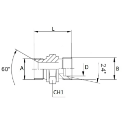 NIPPLES DI RIDUZIONE GAS/DIN 24° 1/2"- 20X1,5 (12S)