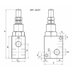 VALVOLA DI MASSIMA PRESSIONE DA 1/4"