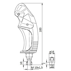 IMPUGNATURA ERGONOMICA A 6 PULSANTI CON PULSANTE DI SICUREZZA