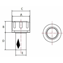 TAPPO CON FILTRO E CESTELLO A SALDARE