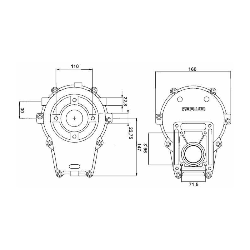 MOLTIPLICATORE PER POMPA GRUPPO 2 FEMMINA RAPPORTO 1:3,8