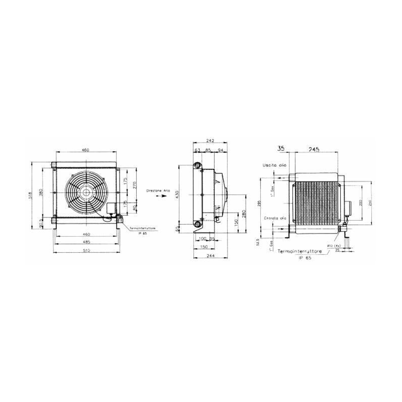 SCAMBIATORE DI CALORE IN ALLUMINIO DA 30 A 210 LITRI. TENSIONE 12VDC