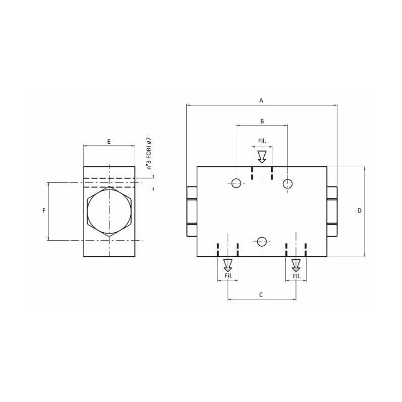 DIVISORE DI FLUSSO DA 3/8" da 6/11 LITRI
