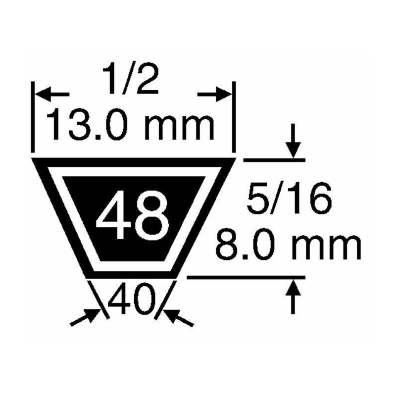 CINGHIA UNIVERSALE 1/2"X85"