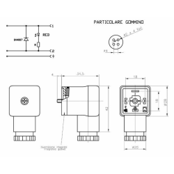 CONNETTORE PER ELETTROVALVOLE CON LED