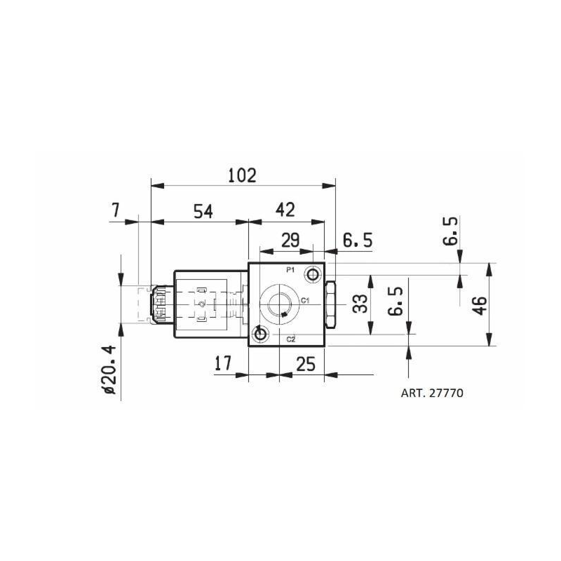 DEVIATORE ELETTRICO A 3 VIE DA 1/4" 12VDC
