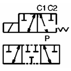 DEVIATORE ELETTRICO A 3 VIE DA 3/8" 12VDC
