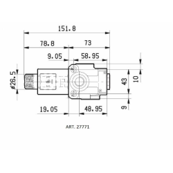 DEVIATORE ELETTRICO A 3 VIE DA 3/8" 12VDC