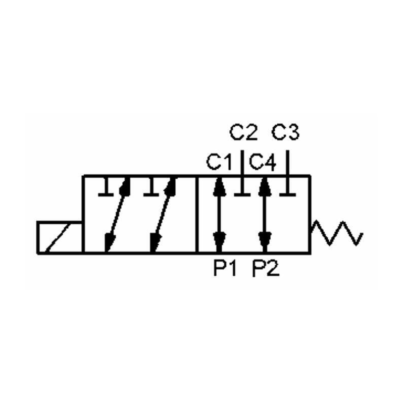 DEVIATORE ELETTRICO A 6 VIE DA 3/8" 12VDC