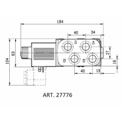 DEVIATORE ELETTRICO A 6 VIE DA 1/2" 12VDC