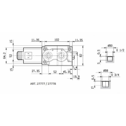 DEVIATORE ELETTRICO A 6 VIE DA 3/4" 12VDC