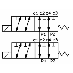 DEVIATORE ELETTRICO MODULARE A 6 VIE DA 3/8" 12VDC