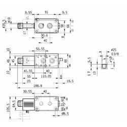 DEVIATORE ELETTRICO MODULARE A 8 VIE DA 3/8" 12VDC