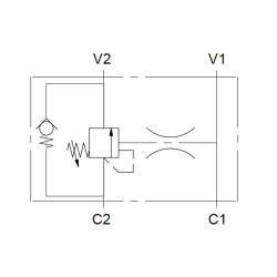 VALVOLA DI BLOCCO E CONTROLLO DISCESA (OVERCENTER) SEMPLICE EFFETTO 1/2"