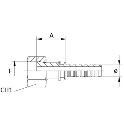 RACCORDO FEMMINA DIRITTA A PRESSARE ORFS FILETTO 11/16”- 16  TUBO 5/16”