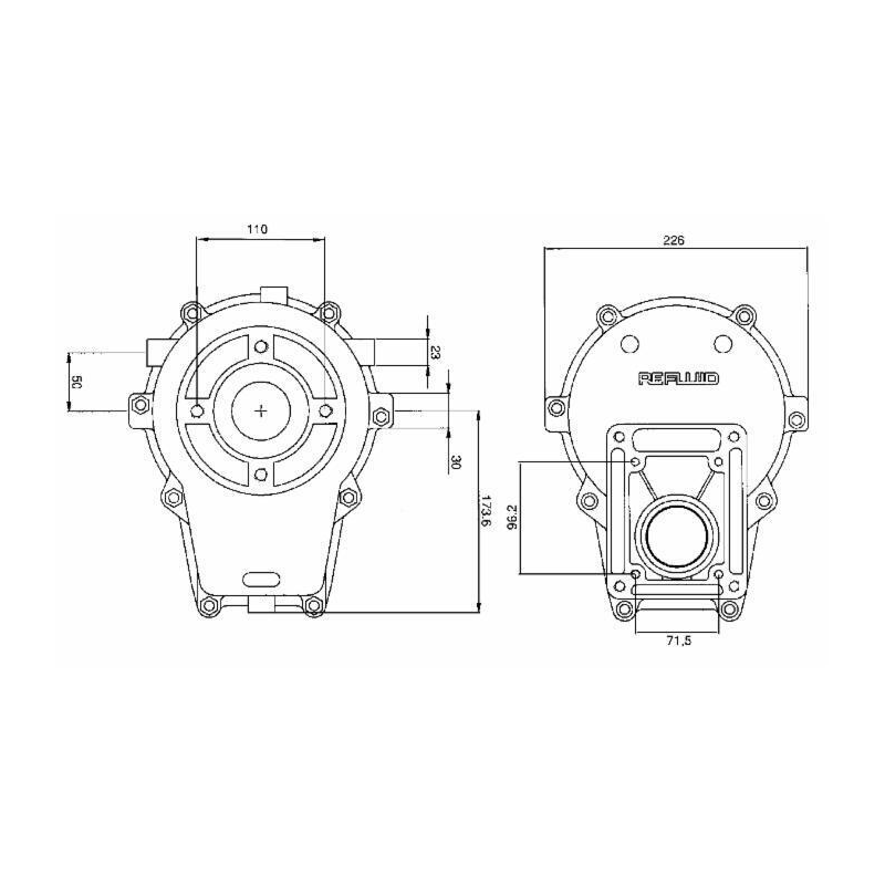 MOLTIPLICATORE PER POMPA GRUPPO 2 FEMMINA AD INNESTO RAPIDO RAPPORTO 1:3,8
