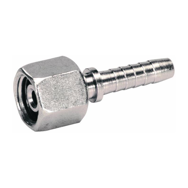 RACCORDO FEMMINA DIRITTA A PRESSARE DIN 24° FILETTO 26X1,5 (18L) TUBO 1/2”