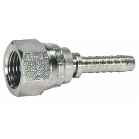 RACCORDO FEMMINA DIRITTA A PRESSARE JIC 74° FILETTO 7/8”- 16  TUBO 3/8”