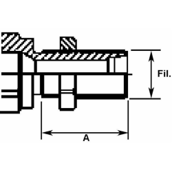 INNESTO RAPIDO A VALVOLA FEMMINA 1/2" FILETTO PASSAPARETE DIN2353 M22 (15L) FASTER