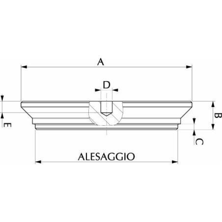 Fondello con foro spina  AL.30