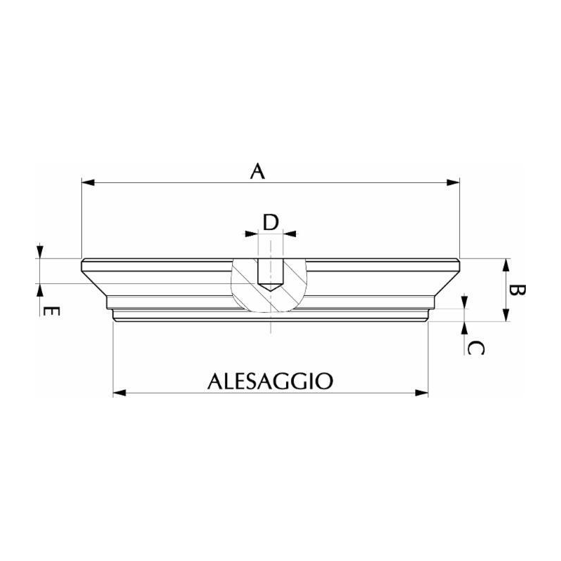 Fondello con foro spina  AL.35
