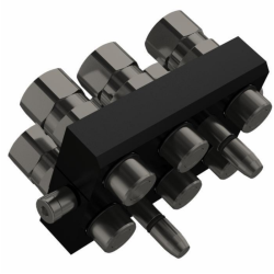 PIASTRA MULTICONNESSIONE PARTE MOBILE DA  1/2" 4 LINEE FASTER