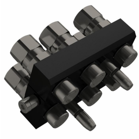 PIASTRA MULTICONNESSIONE PARTE MOBILE DA  1/2" 4 LINEE FASTER