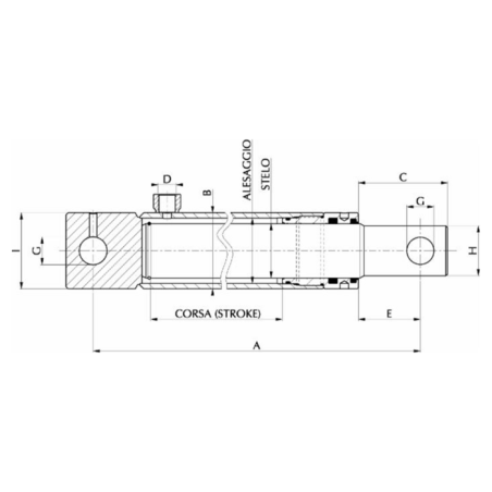 CILINDRO TUFFANTE CON FORI 40X30X400