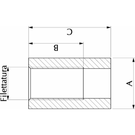 borchia filet. per valvola 1/4