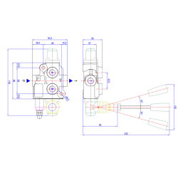 DISTRIBUTORE MODELLO BASIC A 1 LEVA DOPPIO EFFETTO 40 LITRI PER SPACCALEGNA