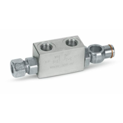 VALVOLA DI BLOCCO DOPPIO EFFETTO DA 3/8" CON OCCHIO ORIENTABILE