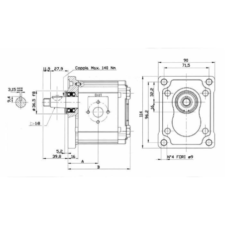 MOTORE AD INGRANAGGI GRUPPO 2 DA 16cc REVERSIBILE “MADE IN ITALY”