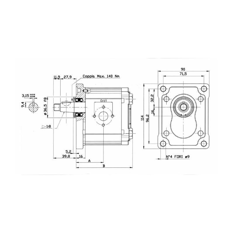 MOTORE AD INGRANAGGI GRUPPO 2 DA 20cc REVERSIBILE “MADE IN ITALY”