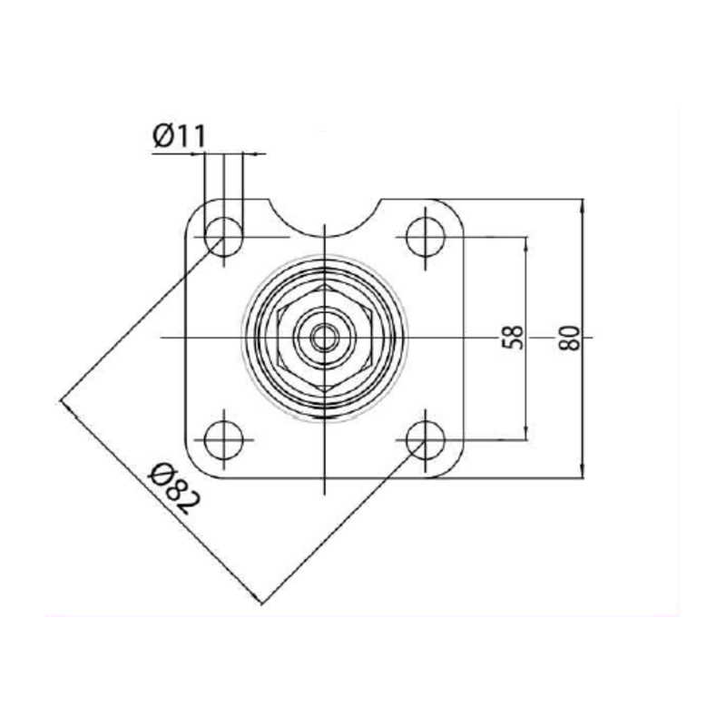 COLONNETTA PER IDROGUIDA LUNGHEZZA 124mm