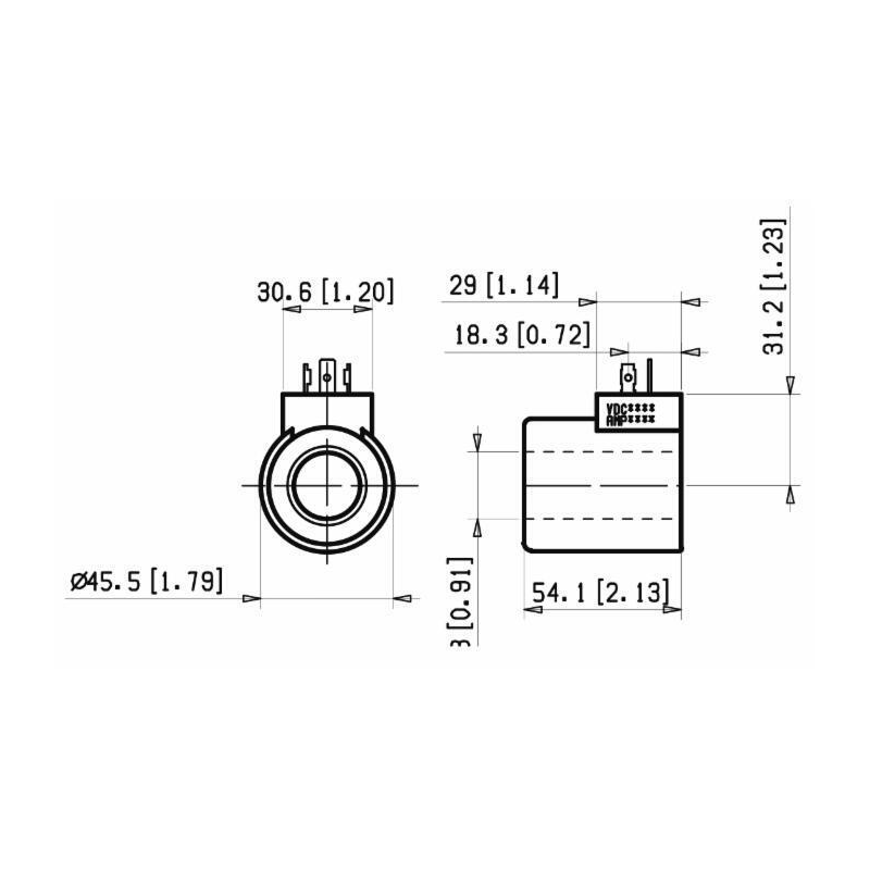 BOBINA 12VDC PER ELETTRODISTRIBUTORE PROPORZIONALE