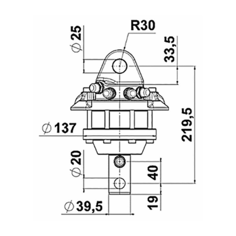 ROTATORE DA 1,2 TONNELLATE 360° CON ALBERO