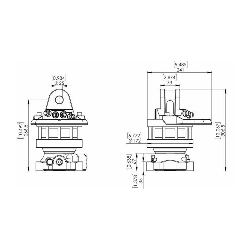 ROTATORE DA 5,5 TONNELLATE CON FLANGIA 360°