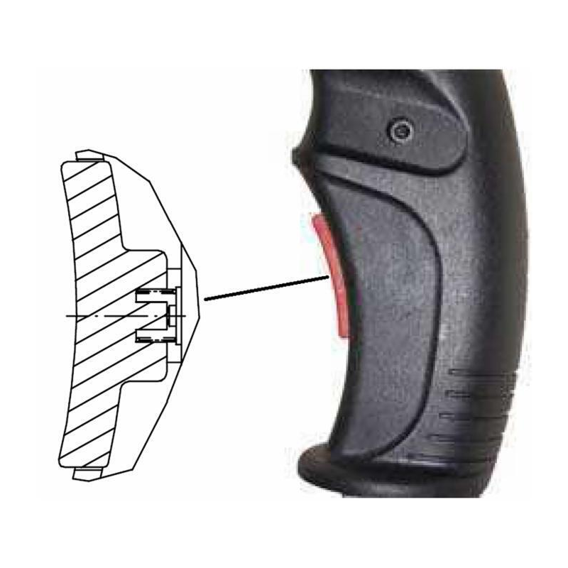 PULSANTE DI SICUREZZA PER IMPUGNATURE ERGONOMICHE