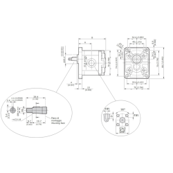Pompa ad ingranaggi Gruppo 1 da 3,70 cc destra