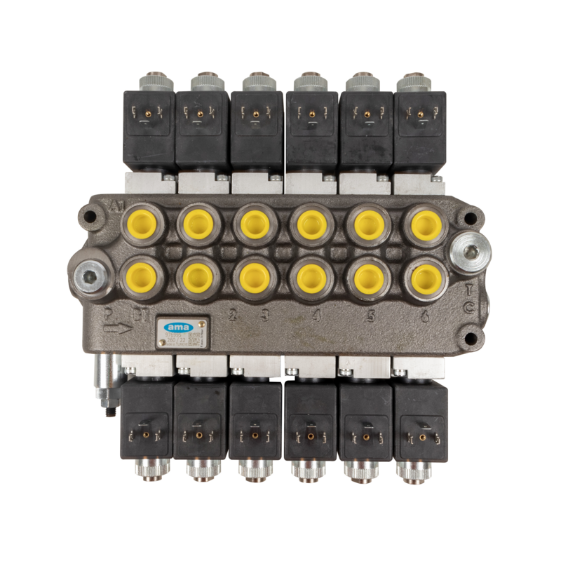 Distributore elettrico Basic da 3/8" a 6 sezioni