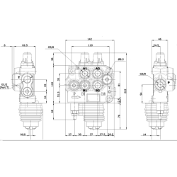 DISTRIBUTORE MODELLO "BASIC" A 2 LEVE 1° DOPPIO EFFETTO 2° SEMPLICE EFFETTO 80 LITRI CON LEVA CLOCHE