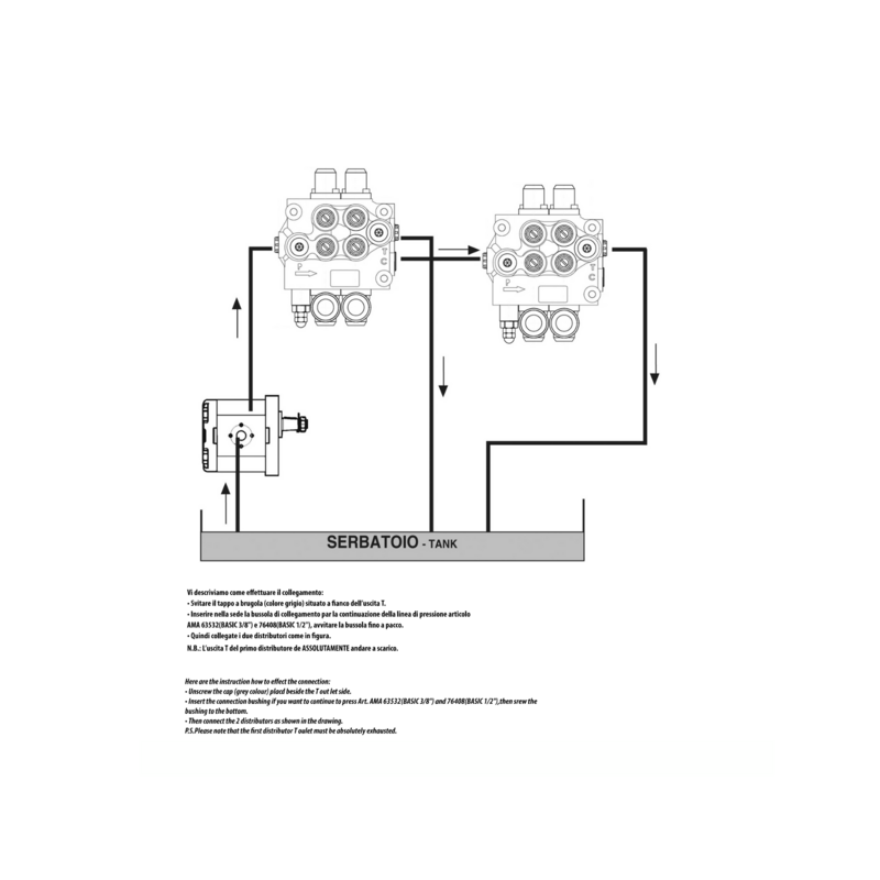 DISTRIBUTORE MODELLO "BASIC" A 2 LEVE DOPPIO EFFETTO 80 LITRI CON LEVA CLOCHE