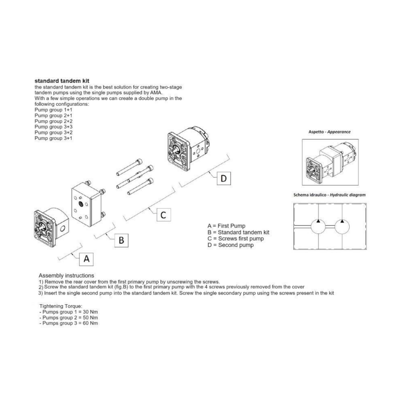 KIT INTERMEDIO GR.2+1 TANDEM STANDARD