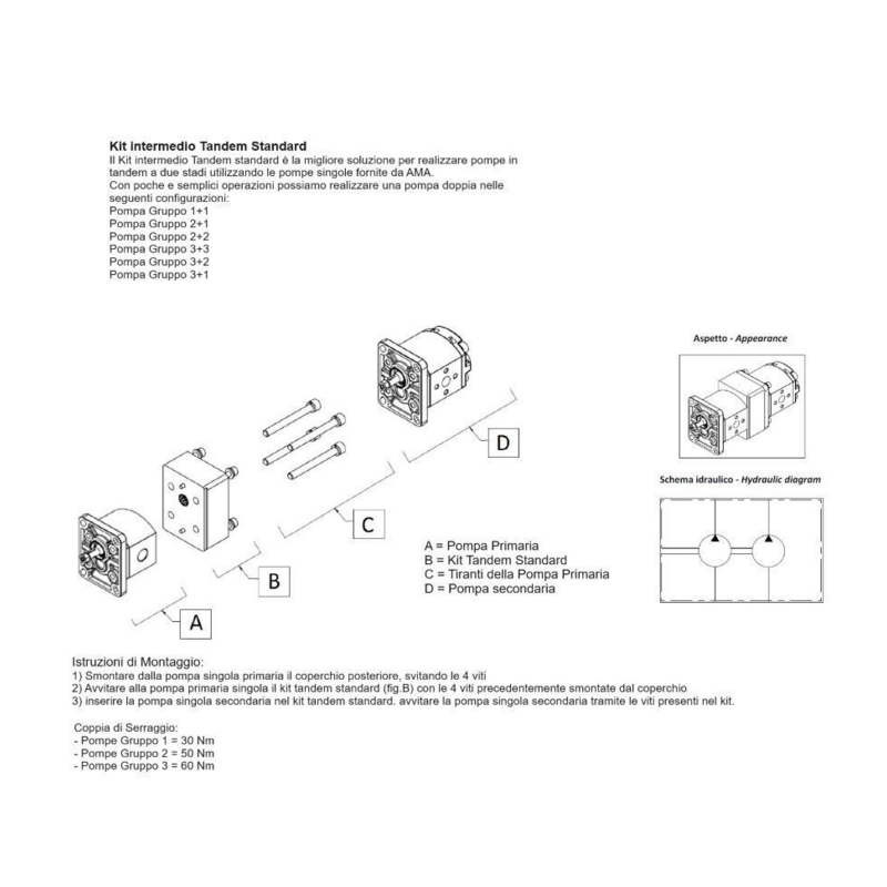 KIT INTERMEDIO GR.3+1 TANDEM STANDARD