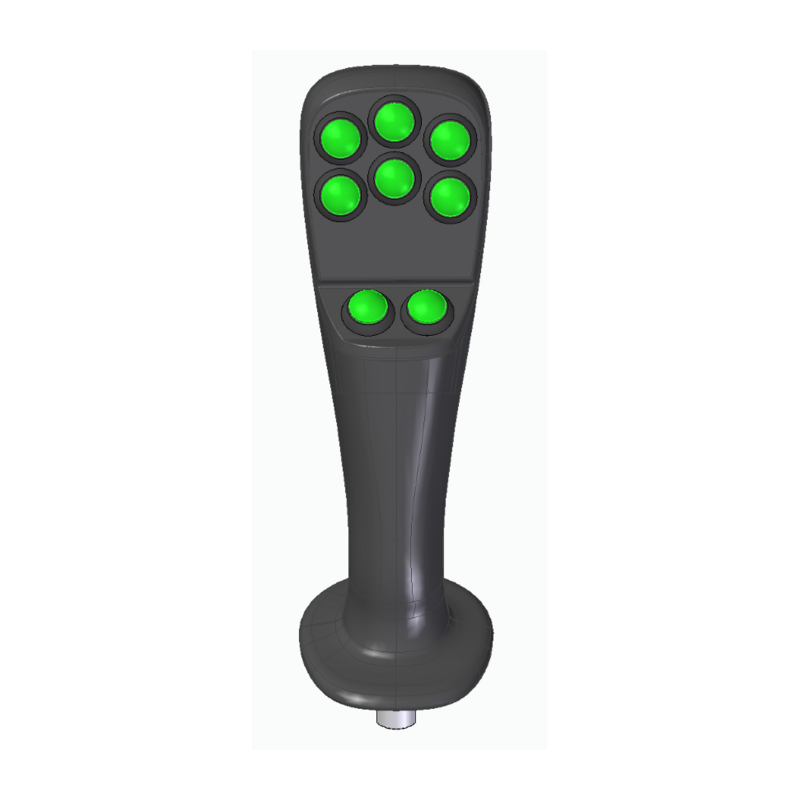 IMPUGNATURA ERGONOMICA A 8 PULSANTI CON PULSANTE DI SICUREZZA