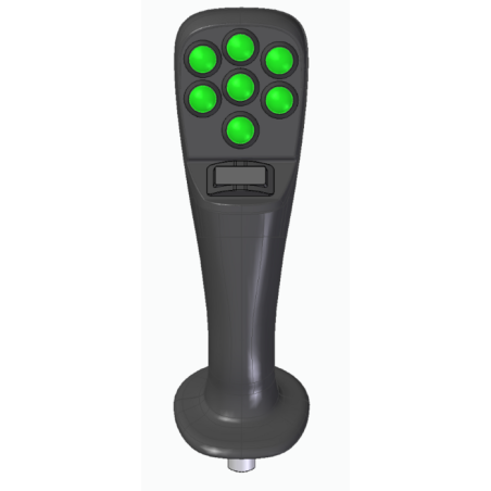 IMPUGNATURA ERGONOMICA A 8 PULSANTI + 1 ROCHER CON PULSANTE DI SICUREZZA