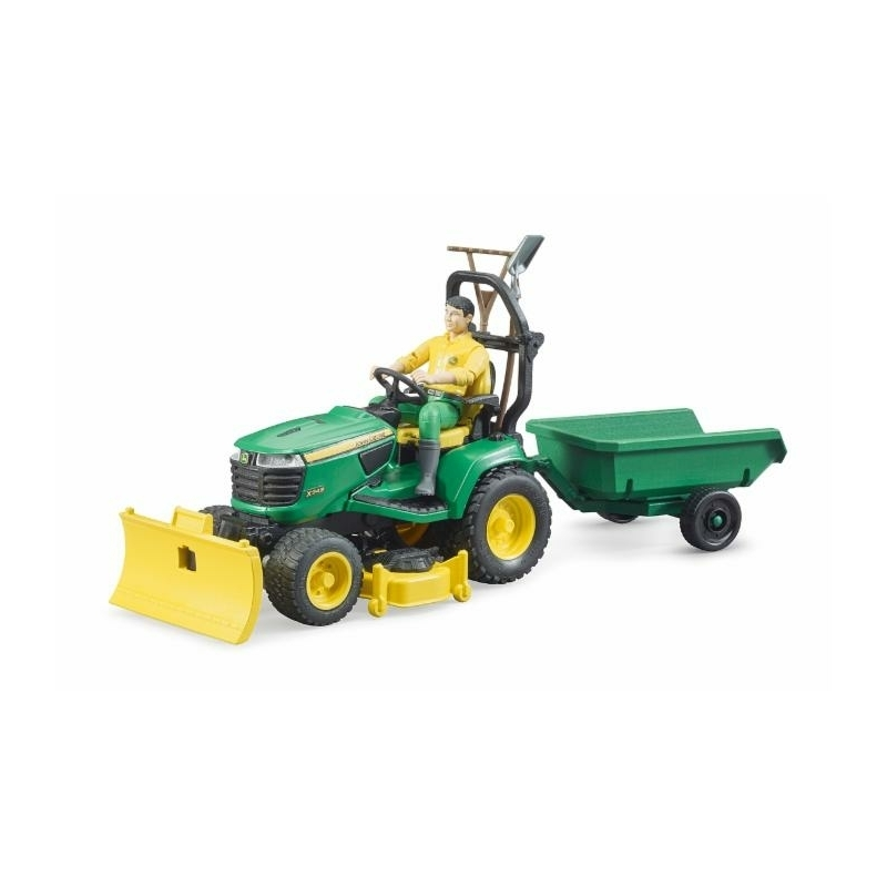 Trattorino JDeere con rimordchio e operatore