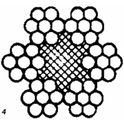 FUNE IN ACCIAIO ZINCATO Ø 8 CON 42 FILI