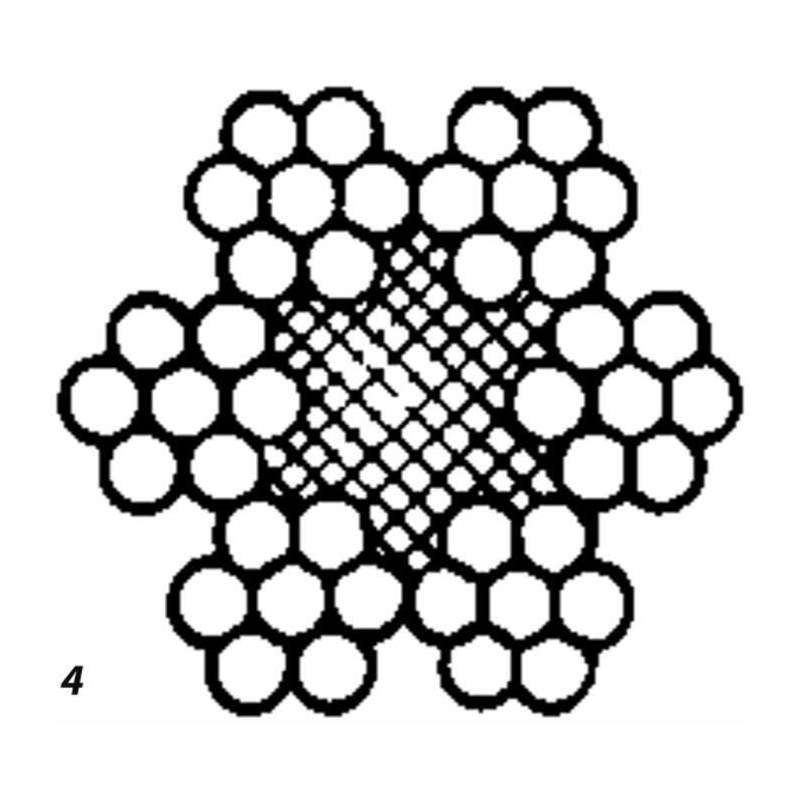FUNE IN ACCIAIO ZINCATO Ø 8 CON 42 FILI